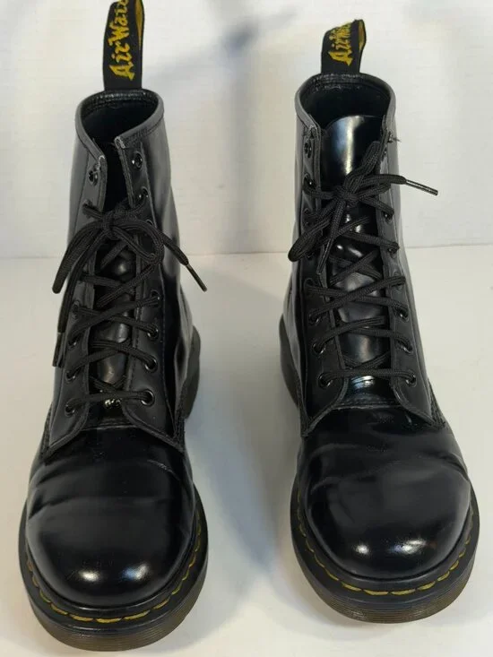 DR MARTENS Black leather military type boots M-8 /L -9 - Picture 4 of 11